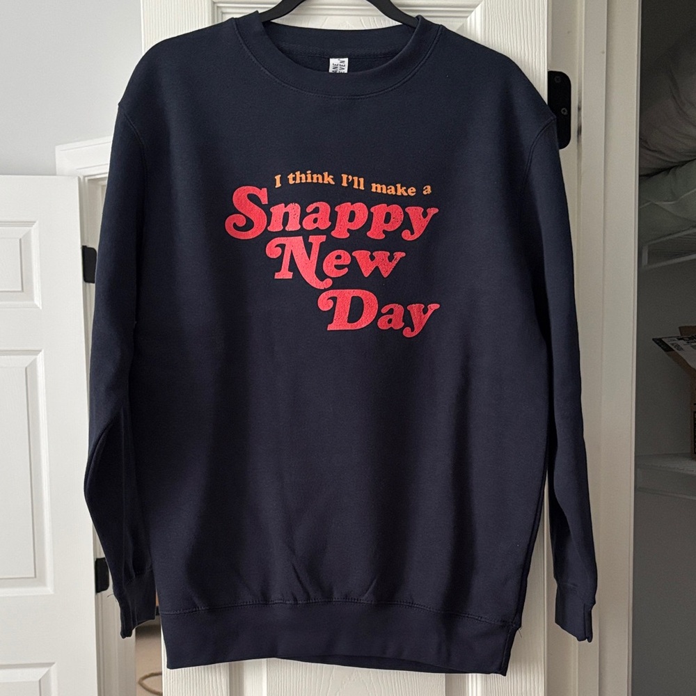 Snappy New Day Navy Sweater